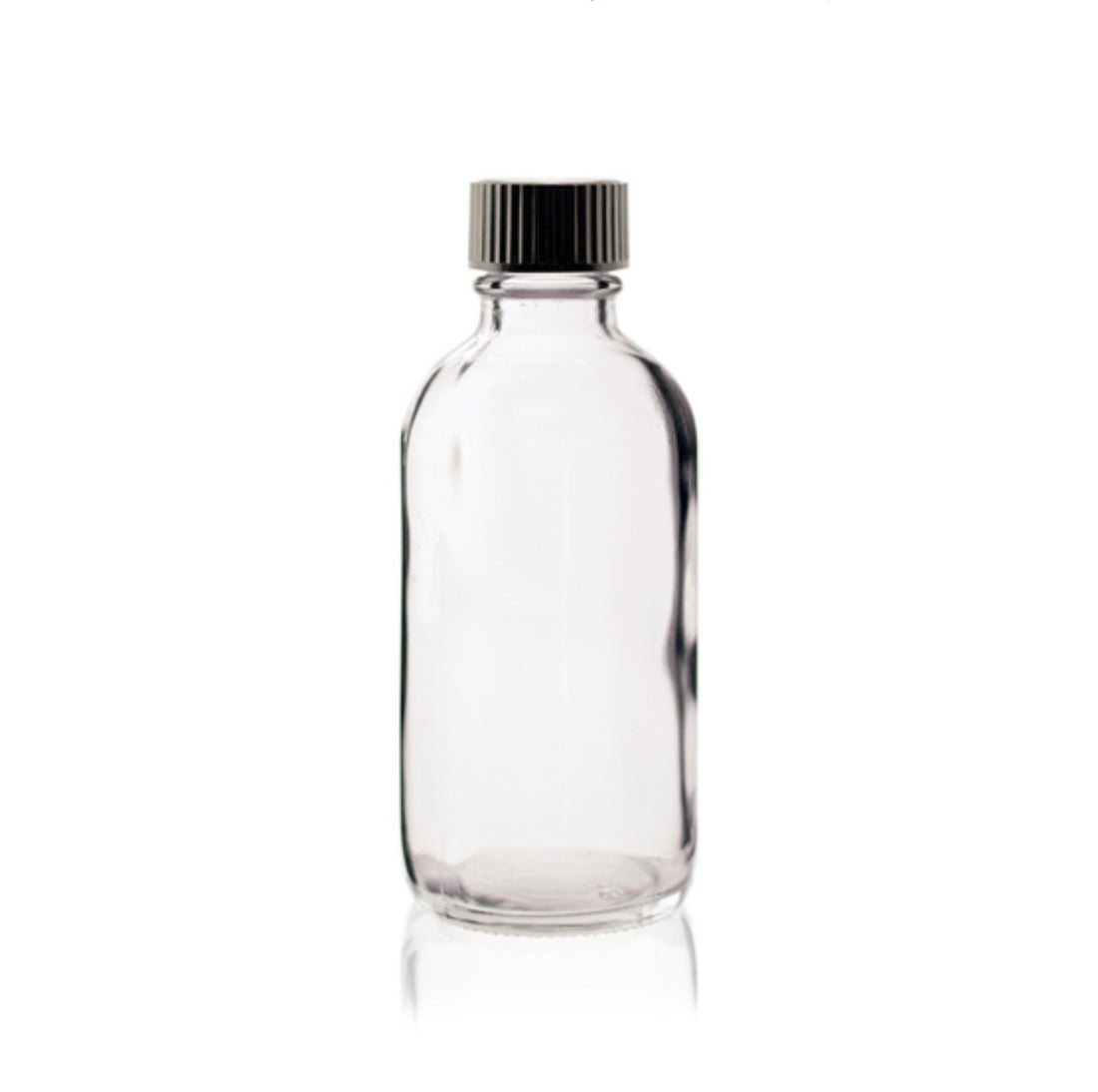 Bottles(4oz Empty glass clear Boston bottle with cap)
