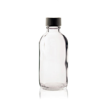 Bottles(4oz Empty glass clear Boston bottle with cap)