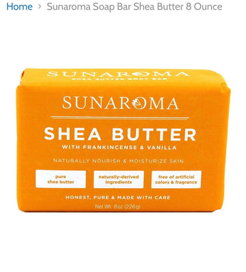Soap(Shea butter soothing body bar soap by sunaroma 8oz)