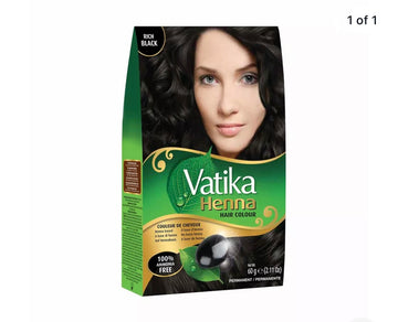 Hair & Face solution(Vatika henna hair colour Rich black 2.11oz)