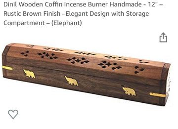 Coffin Incense Holder wooden