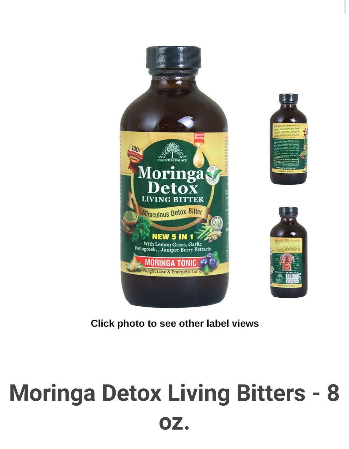 Organic health care(Moringa Detox living bitter miraculous detox 8oz)