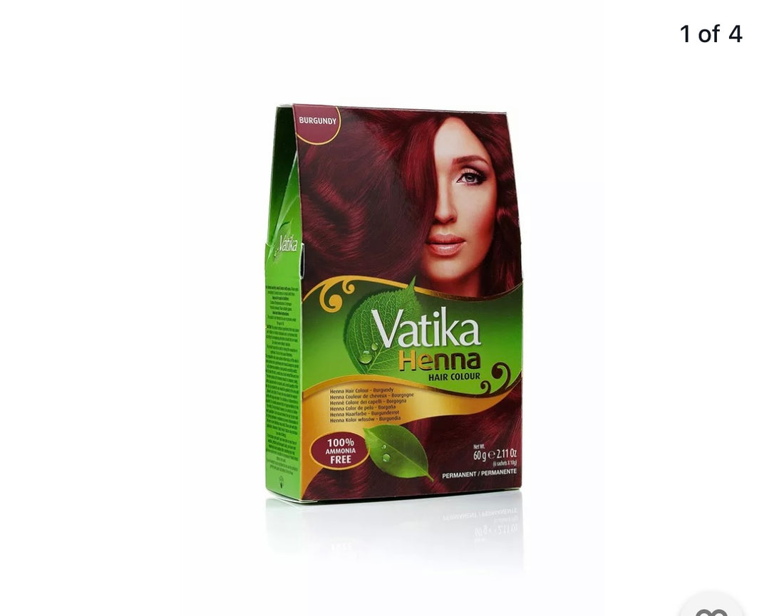 Hair & Face solution(Vatika henna hair colour Burgundy 2.11oz)