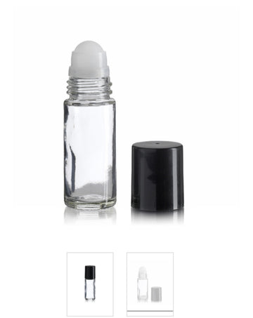 Bottles(Roll on Glass Bottle 1oz Plain with ball & cap)
