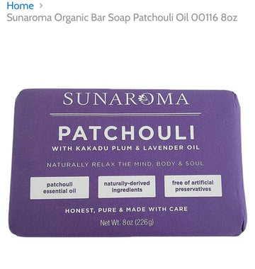 Soap(Patchouli relaxed the mind body bar by sunaroma soap 8oz)
