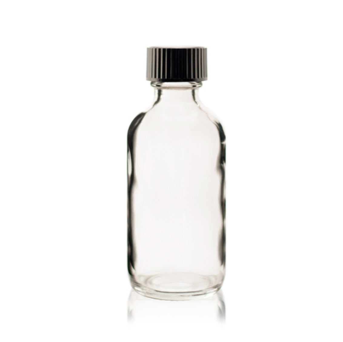 Bottles(2oz Empty glass clear Boston Bottle with cap)