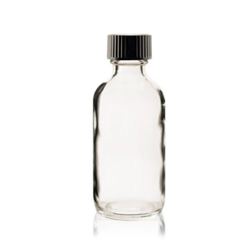Bottles(2oz Empty glass clear Boston Bottle with cap)