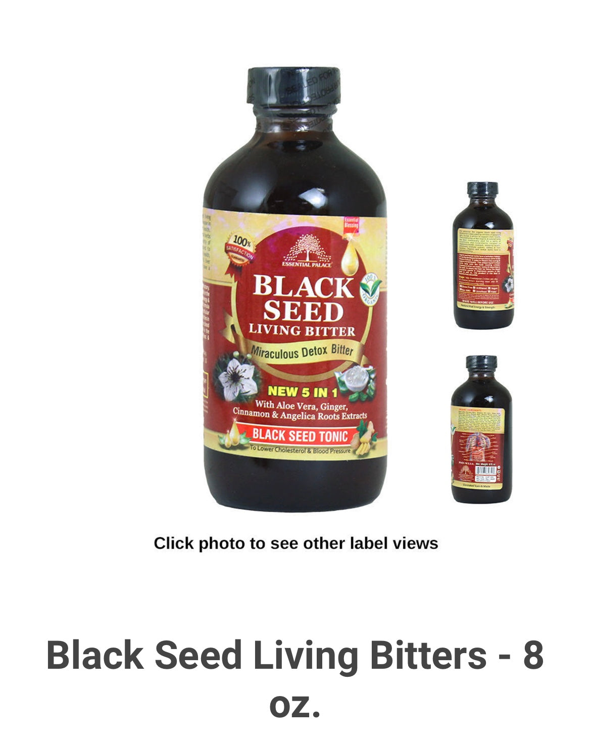 Organic health care(Black seed living bitter Miraculous detox bitter 8oz)