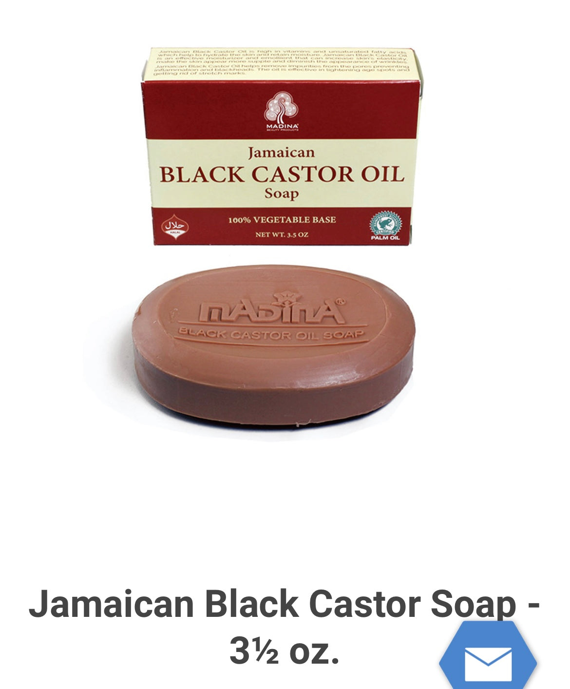Madina soap(Black castor oil soap 3.5oz by Madina)