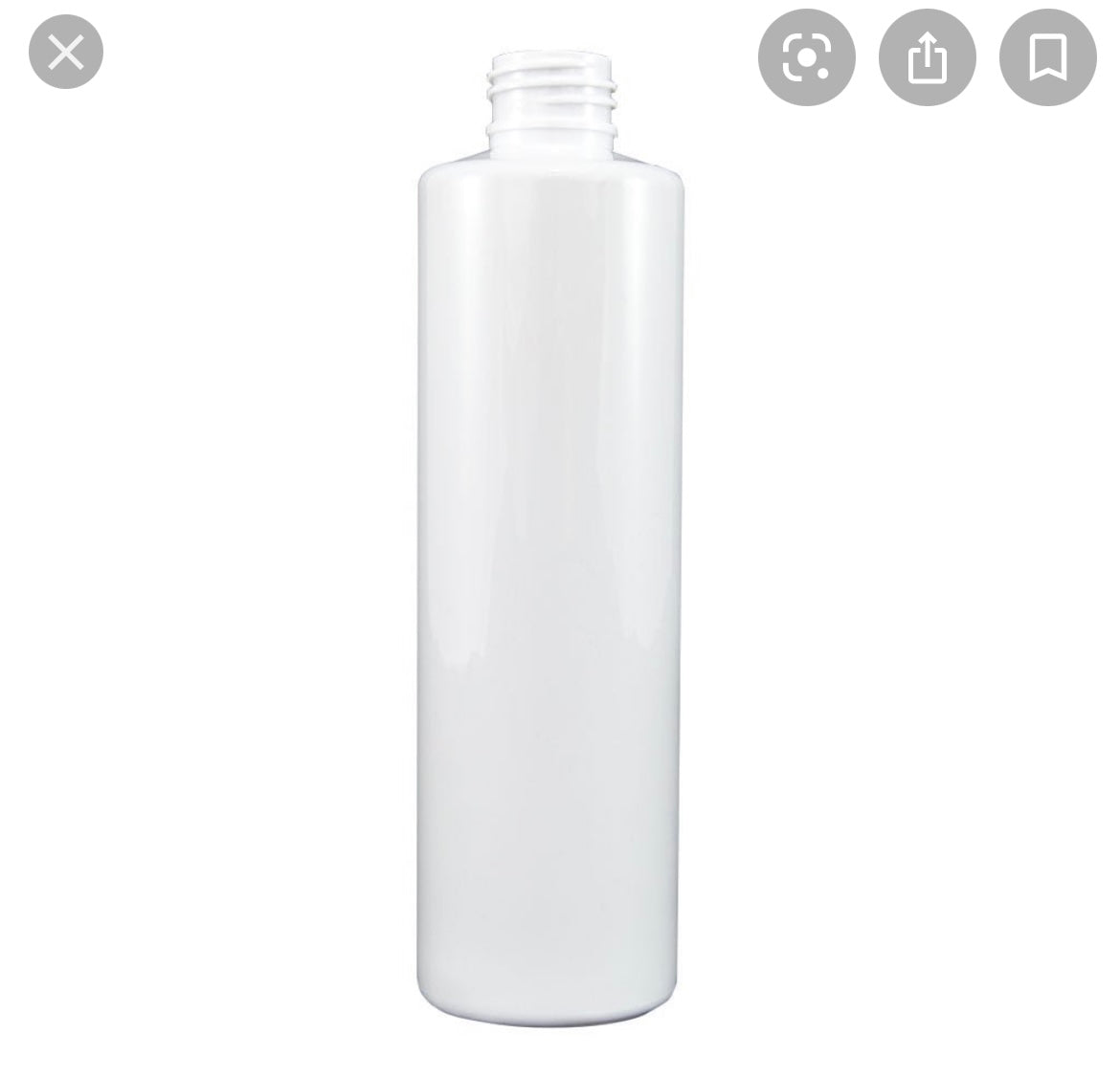 Bottles(8oz plastic bottle with white cap)
