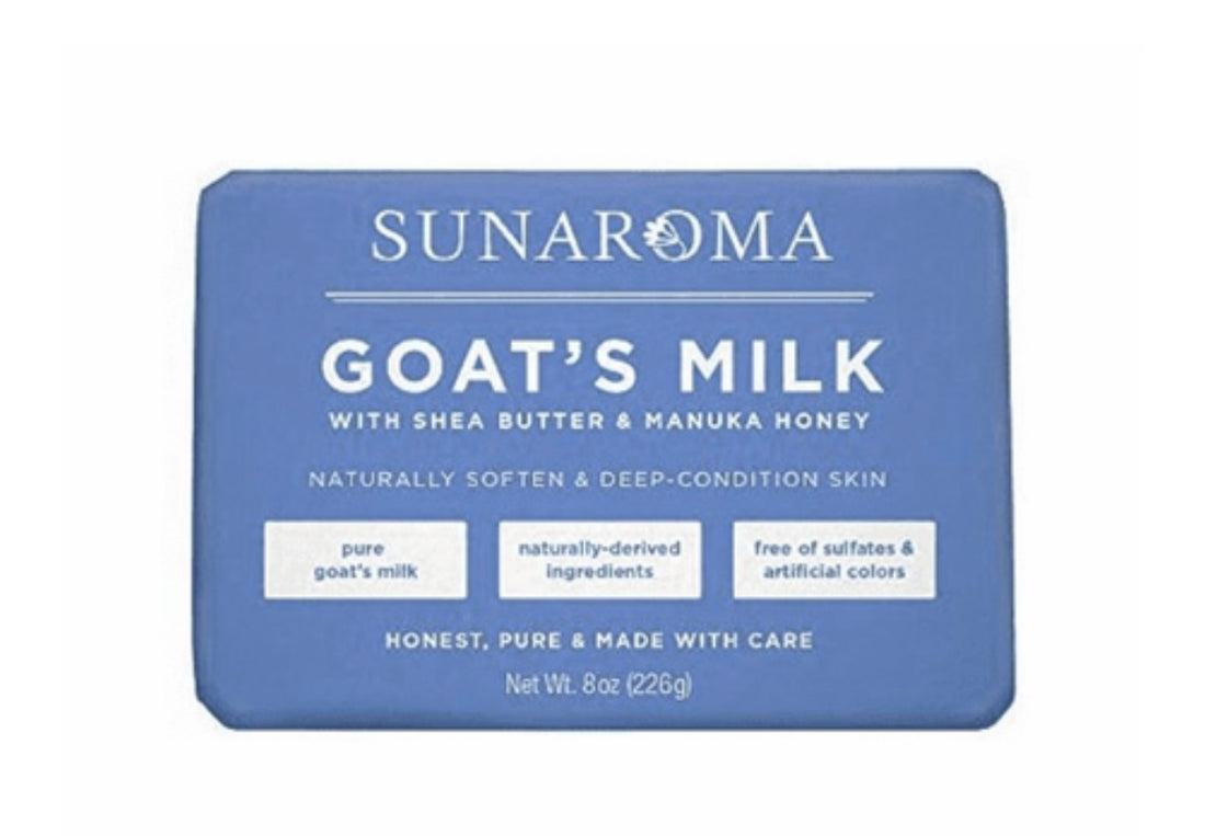 Soap(Goat’s milk nourishing body bar soap by sunaroma 8oz)