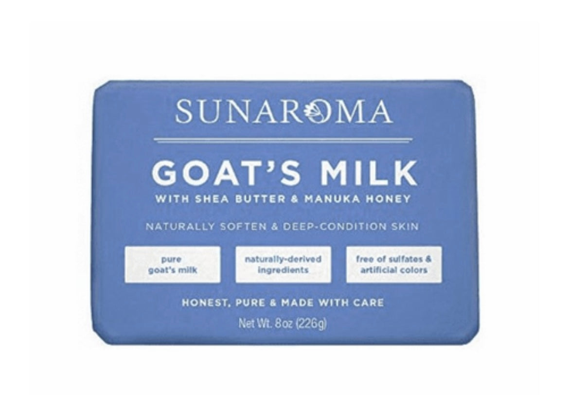Soap(Goat’s milk nourishing body bar soap by sunaroma 8oz)