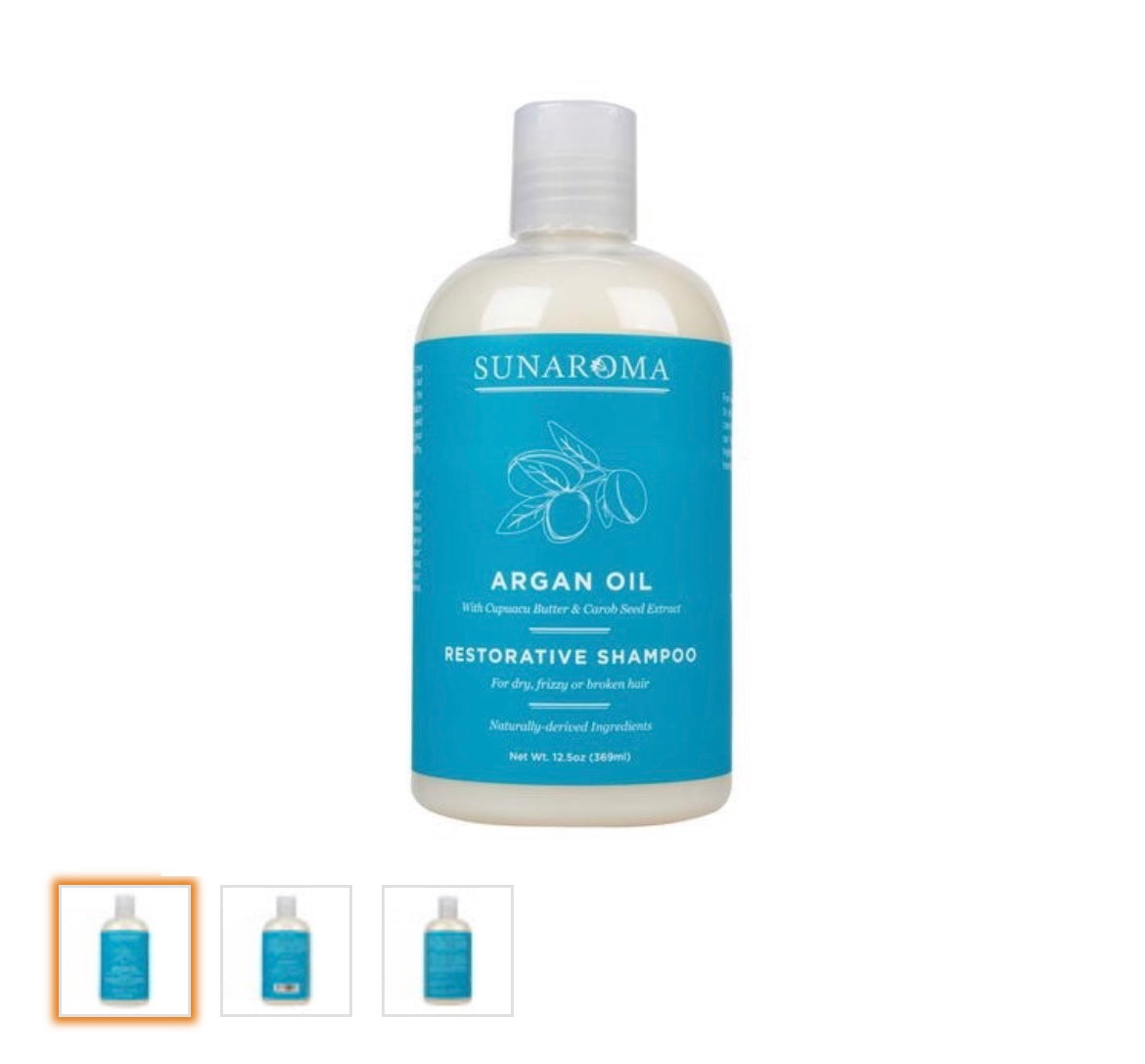 Hair & Face solution(Sunaroma argan oil restorative shampoo 12.5oz)